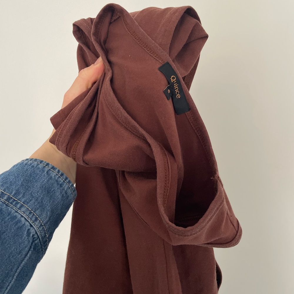 Quince Chocolate Brown Cotton Tank dress
